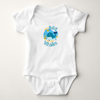 Söta småvalar hav djur baby t shirt