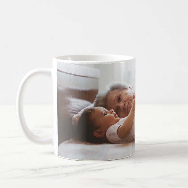 Söta Smiles Family Newborn Baby Photo Mugg (Vänster)