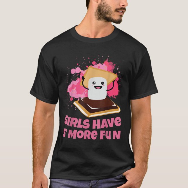 Söta Smores Camping Flicka Har Smore Kul Camper  T Shirt (Framsida)