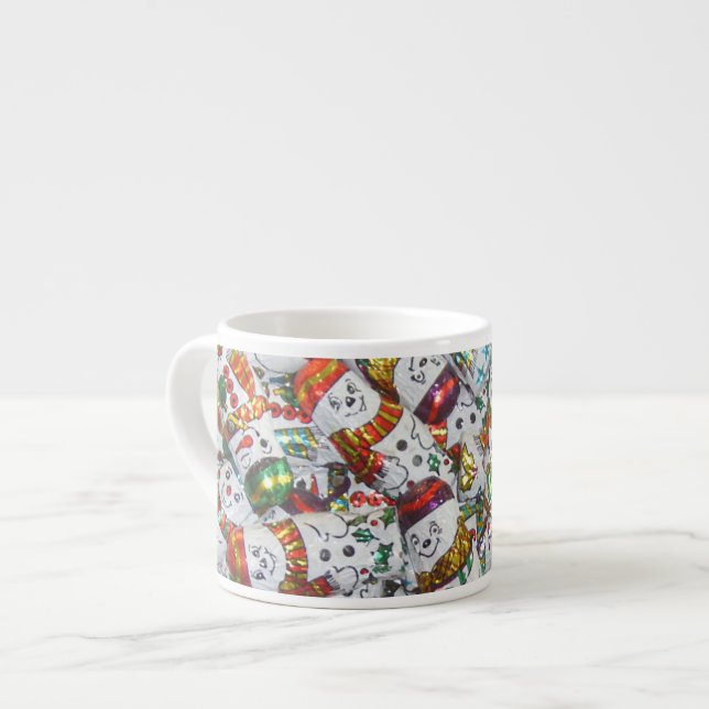 Söta Snögubbar espresso mugg Espressomugg (Framsida vänster)