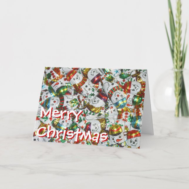 Söta Snögubbar 'God jul fronten Helgkort (Framsida)