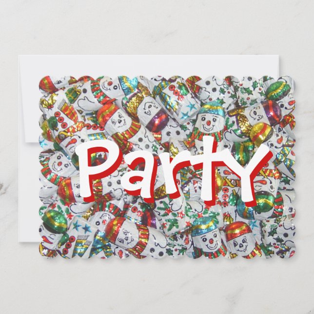 Söta Snögubbar-partiets inbjudan (Framsida)