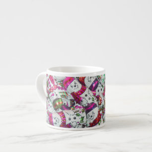 Söta Snögubbar Rosa espresso mugg Espressomugg