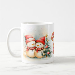 Söta Snömannar Vinter Kaffe Mugg