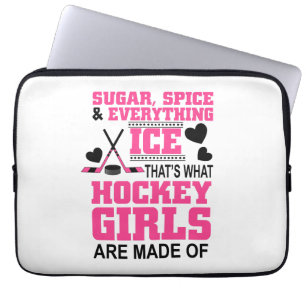 Söta socker- och kryddhockeyflickor laptop fodral