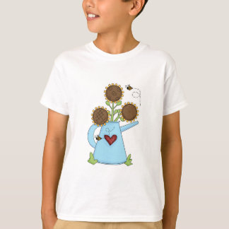 Söta solrosor i vattenkanna t-shirt