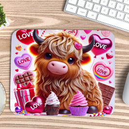 Söta som Candy Highland Cow-Valentineser Musmatta