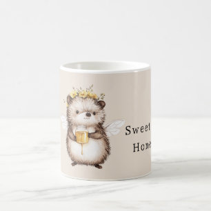 Söta som honungsigelkott blommor kaffemugg
