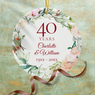 Söta sommaren Ro Garland 40-årsdagen Julgransprydnad Keramik
