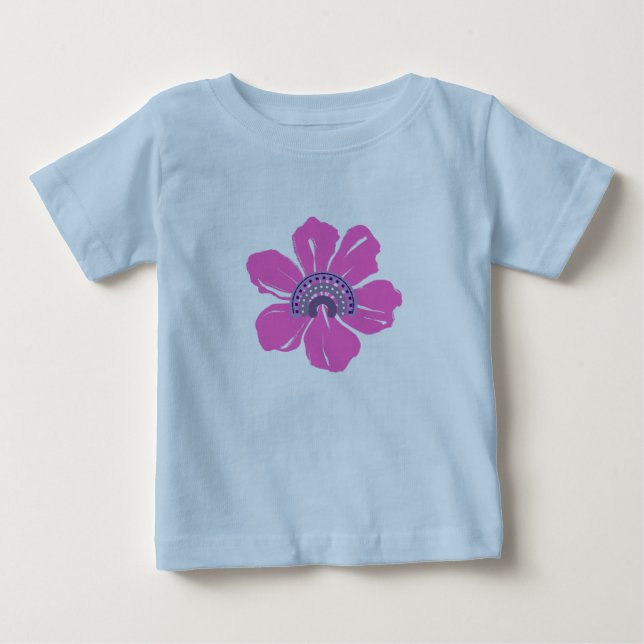 Söta sommargossar rosa blomma t shirt (Framsida)