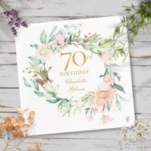 Söta sommarrosor girlang 70-årsdag