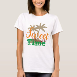Söta sommartid: färgstarka sommarsemestrar t shirt