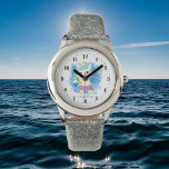 Söta sommarunicorn, lägg till namn-flickor armbandsur<br><div class="desc">namn-flickors -flickans namn</div>