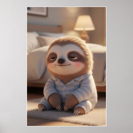 Söta sömniga sengajamas konstaffisch poster