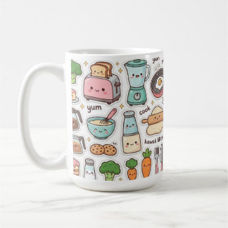 Söta Söta Köksredskap Mugg med MönsterChibi Pastel