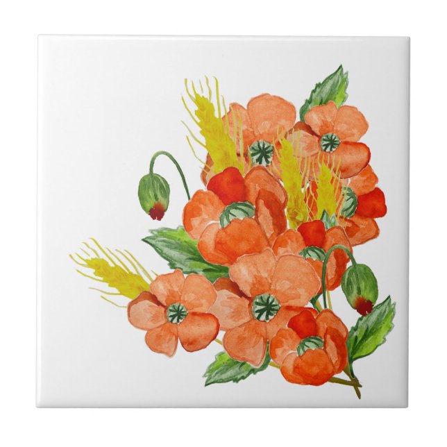 Söta, söta vallmoblommor underlägg (Framsidan)
