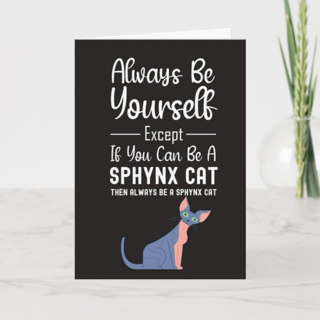 Söta Sphynx Kattkort Djur Husdjur Rolig Kittelunge Kort (Framsida)