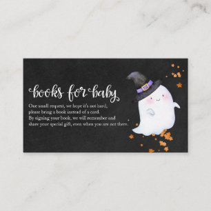 Söta spök Halloween baby shower-böcker för bebisar Tilläggskort