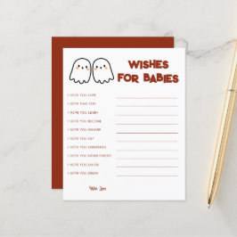 Söta spök-tvillingar Baby Shower Baby önskningar S