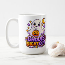 Söta spökars natt ute Halloween-kaffemugg