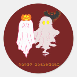 Söta Spökbarn Halloween-dekal Runt Klistermärke