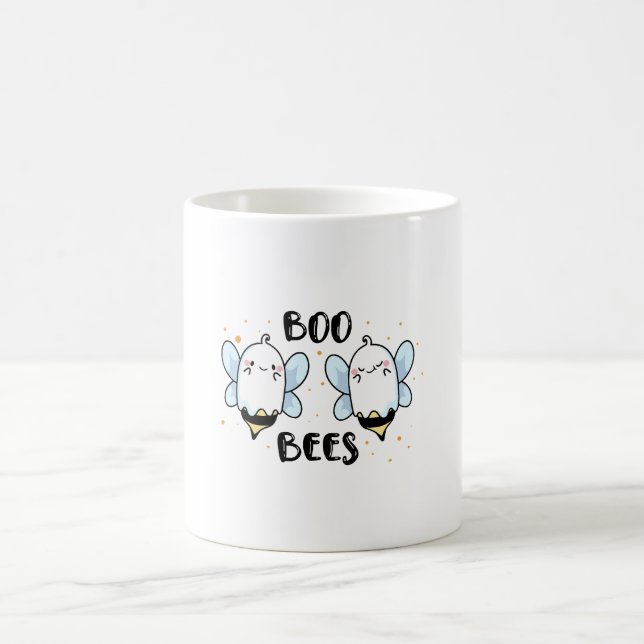 Söta spökboo-binar - Rolig Halloween på vit Kaffemugg (Center)