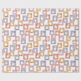 Söta spöken Färgglada block Halloween Presentpapper