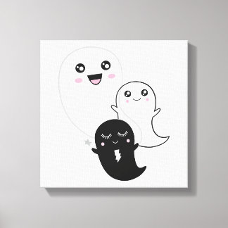 söta spöken halloween kawaii canvastryck