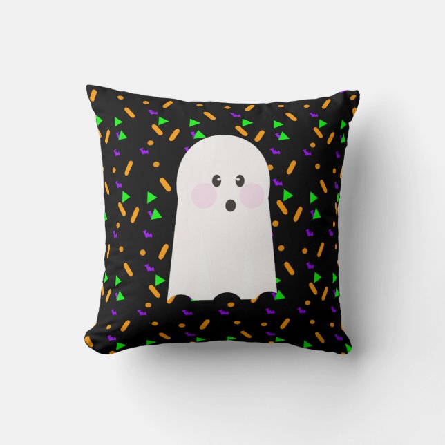 Söta spöken Halloween-strössel fladdermus socker m Kudde (Framsida)