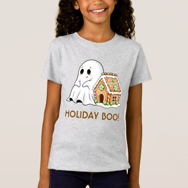 Söta spöken & julgodis hus barn t shirt (Framsida)