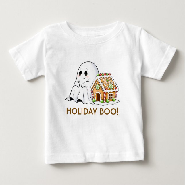 Söta spöken & julgodis hus barn t shirt (Framsida)