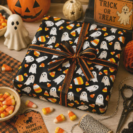 Söta spöken & majskolvar Halloween Presentpapper
