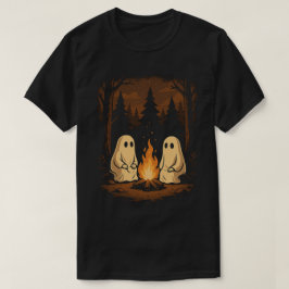 Söta spöken runt lägereld Halloween T Shirt