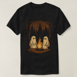 Söta spöken runt lägereld Halloween T Shirt