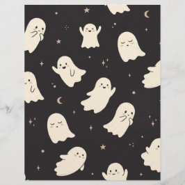 Söta spöken & stjärnor Halloween-urkundsblockspapp
