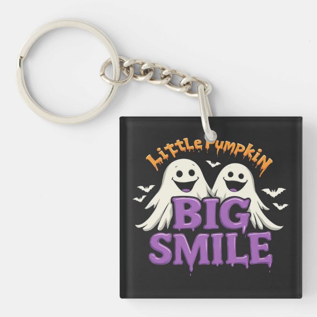 Söta spökliga fladdermus spöke Halloween charm vib (Framsidan)