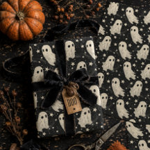 Söta spöklika vintageandar Svart & Vit Halloween