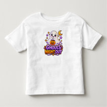 Söta spökungars natt ute - vita T-shirt för barn