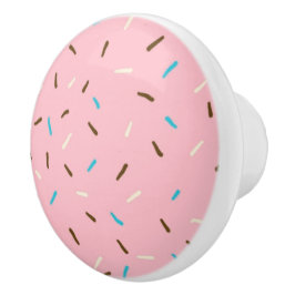 Söta sprinkler Ceramisk knopp (Rosa av jordgubbar)