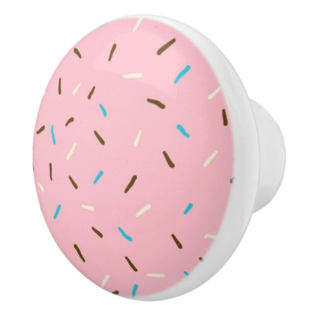 Söta sprinkler Ceramisk knopp (Rosa av jordgubbar) (Höger)