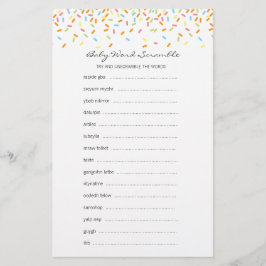 Söta Sprinkles Baby Ord-bildspel