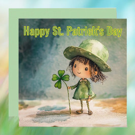 Söta St. Patrick's Day Julkort