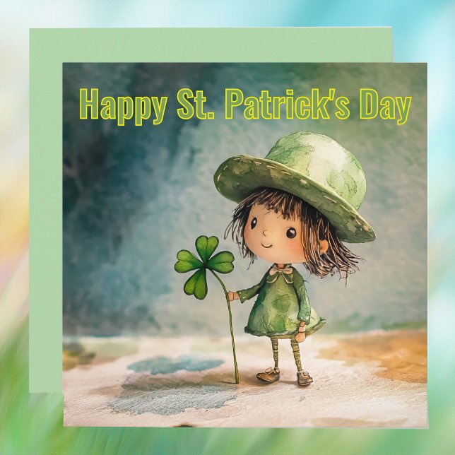 Söta St. Patrick's Day Julkort (Skapare uppladdad)