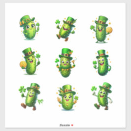 Söta St. Patrick's Day-salladskaraktärer Klistermärken