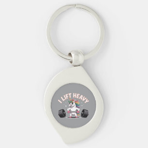 Söta staplade Kawaii-katter – “Wow!! Hej” Swirl Silverfärgad Nyckelring