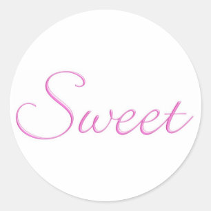 Söta Stickers..! Runt Klistermärke