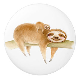 Söta stollig vattenfärgsgrafik - doorknop knopp