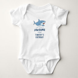 Söta stora vita hajar hav födelsedagsfest t shirt