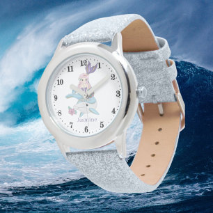 Söta strandens sjöjungfru fantasy add namn Watch Armbandsur