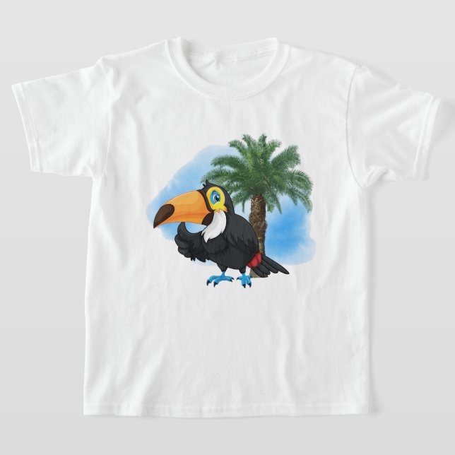 Söta strandtukanbarn unisex T-Shirt (Laydown)